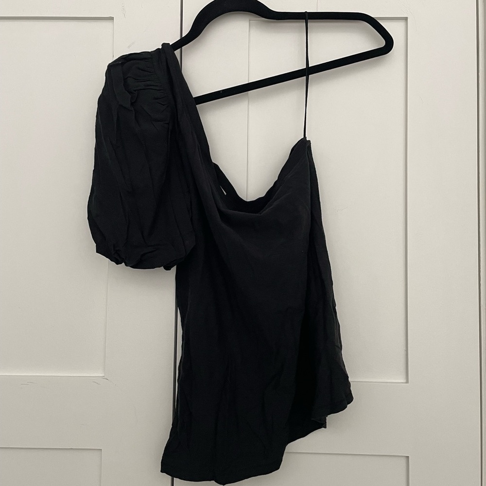 Nation ltd black one shoulder top